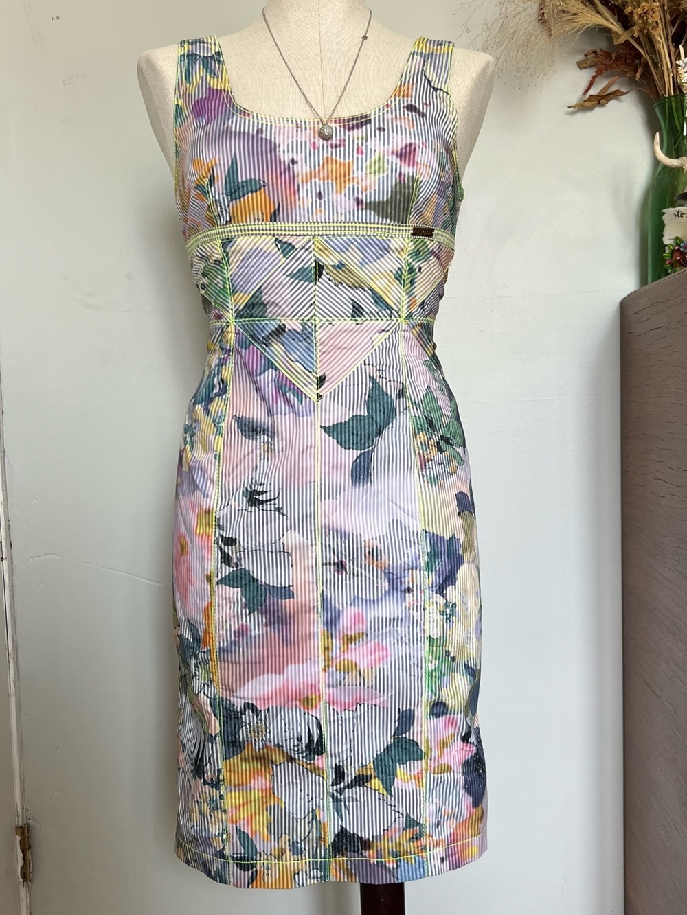 Cappopera Floral Pastel  Dress - Pink Multi
